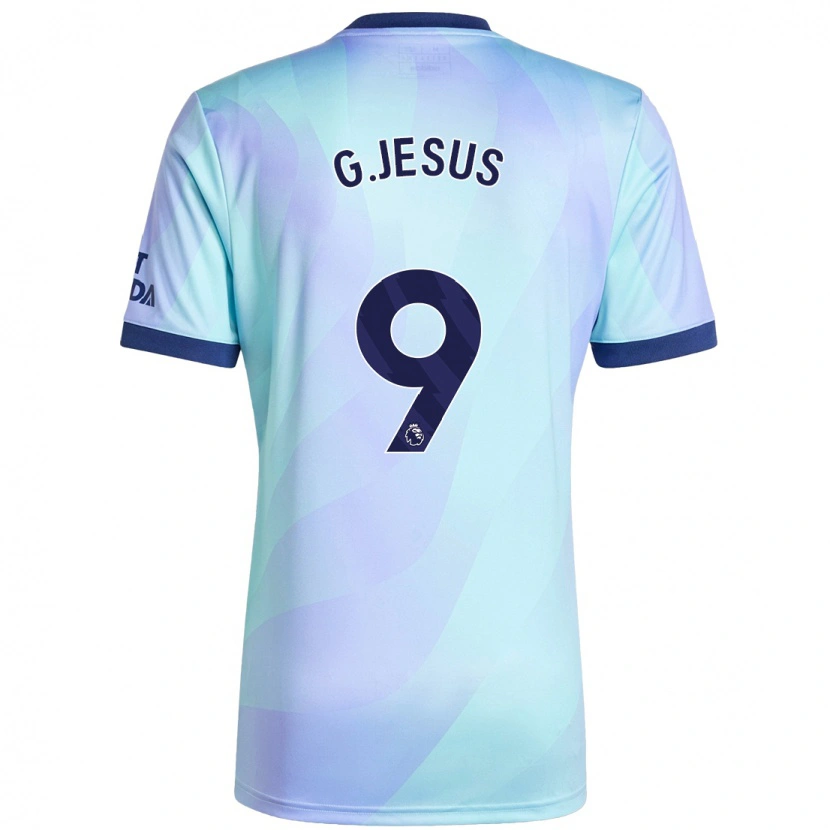 Danxen Uomo Maglia Gabriel Jesus #9 Acquamarina Kit Gara Third 2024/25 Maglietta