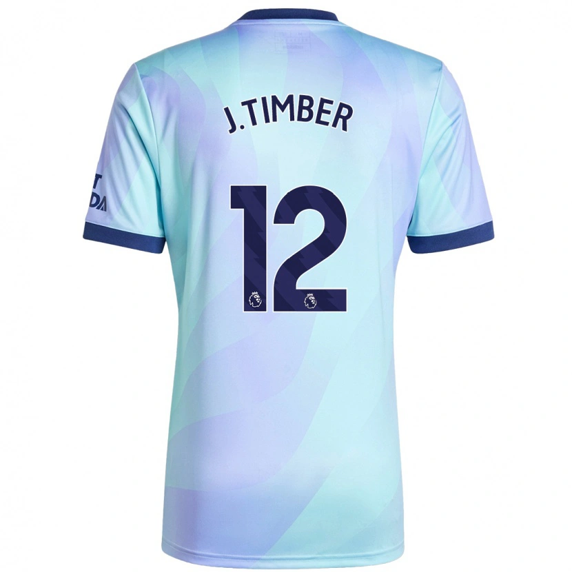 Danxen Uomo Maglia Jurrien Timber #12 Acquamarina Kit Gara Third 2024/25 Maglietta