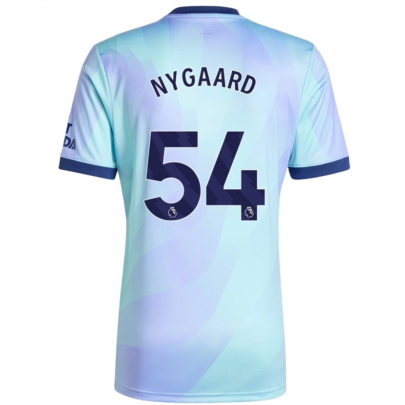 Danxen Uomo Maglia Lucas Nygaard #54 Acquamarina Kit Gara Third 2024/25 Maglietta