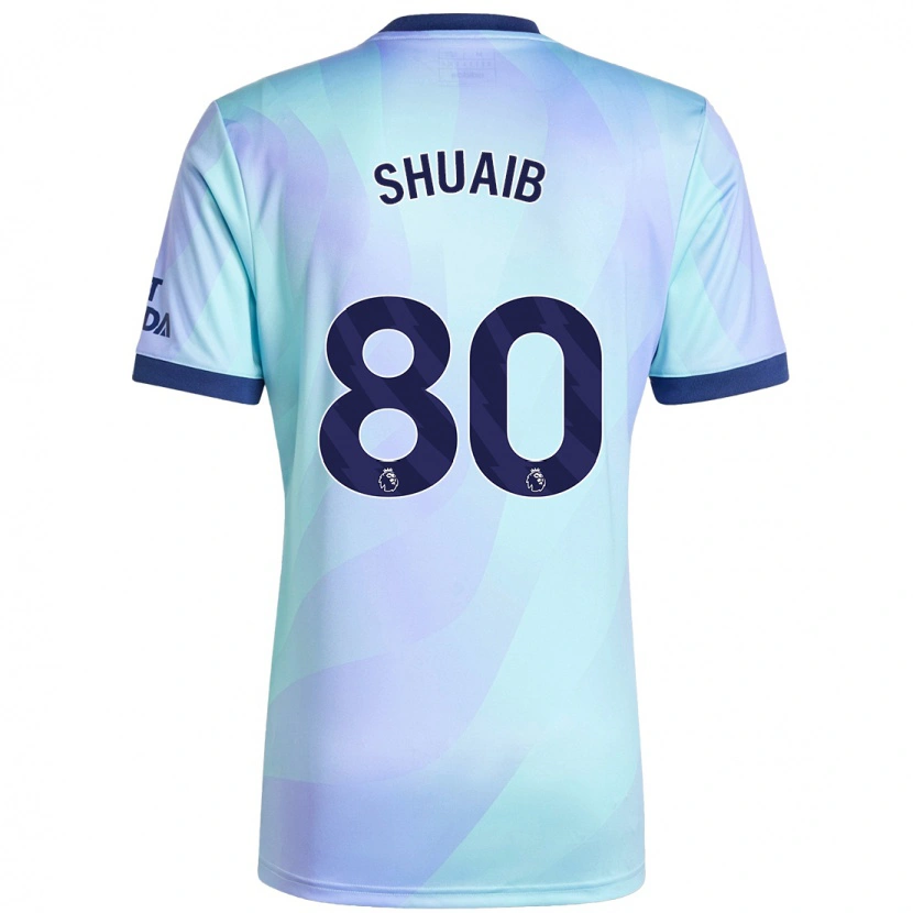Danxen Uomo Maglia Zac Shuaib #80 Acquamarina Kit Gara Third 2024/25 Maglietta