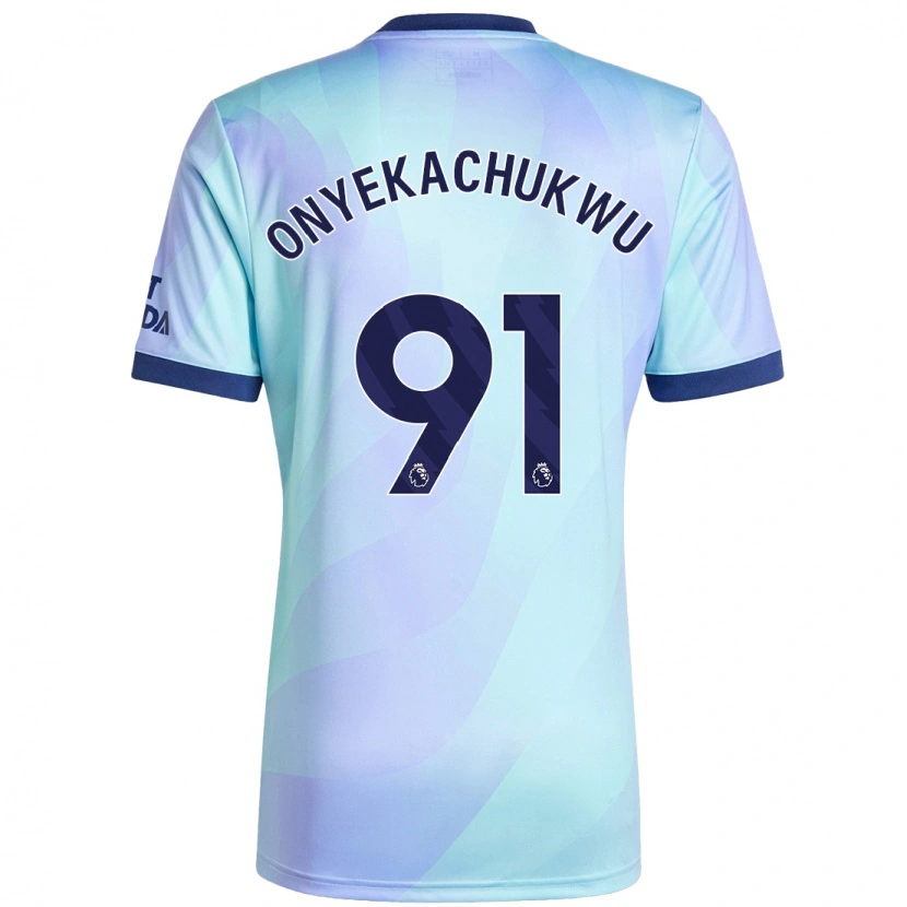 Danxen Uomo Maglia Samuel Onyekachukwu #91 Acquamarina Kit Gara Third 2024/25 Maglietta