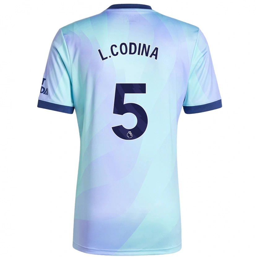 Danxen Uomo Maglia Laia Codina #5 Acquamarina Kit Gara Third 2024/25 Maglietta