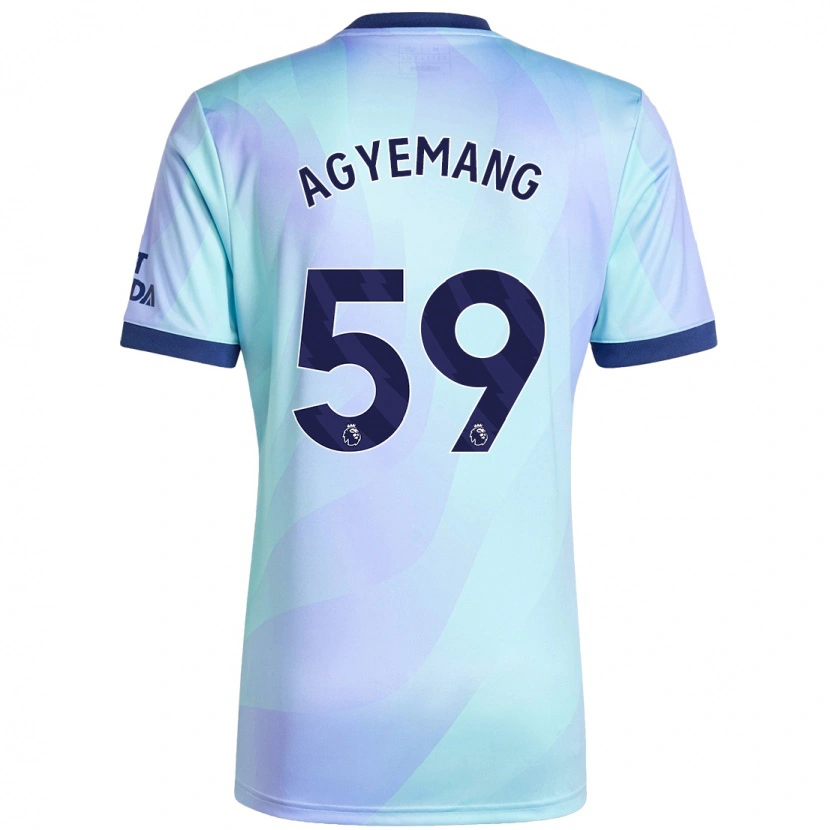 Danxen Uomo Maglia Michelle Agyemang #59 Acquamarina Kit Gara Third 2024/25 Maglietta