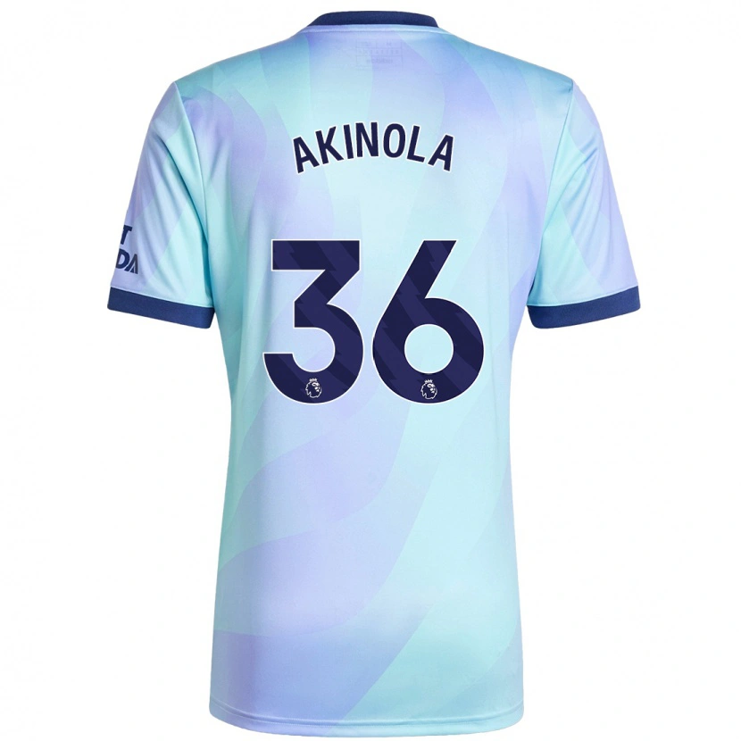 Danxen Uomo Maglia Tim Akinola #36 Acquamarina Kit Gara Third 2024/25 Maglietta