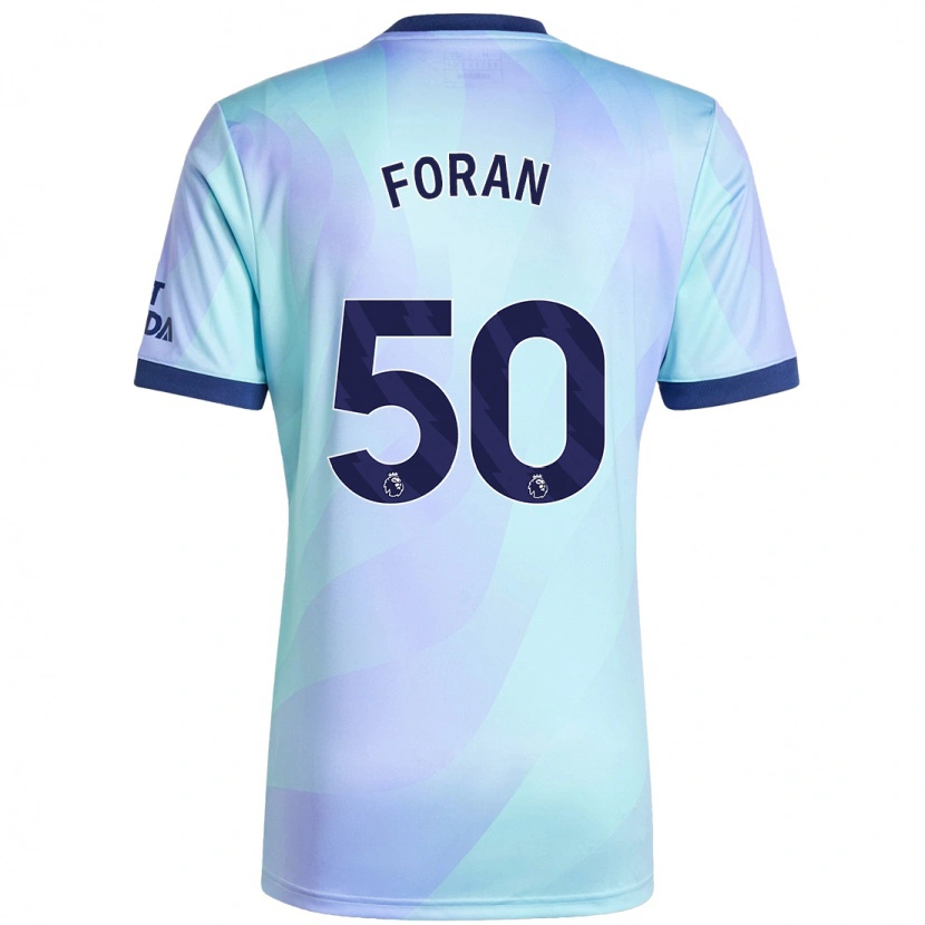 Danxen Uomo Maglia Taylor Foran #50 Acquamarina Kit Gara Third 2024/25 Maglietta