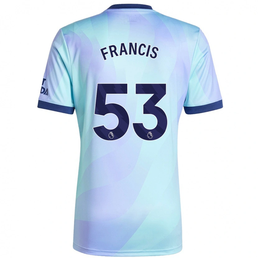 Danxen Uomo Maglia Jack Henry-Francis #53 Acquamarina Kit Gara Third 2024/25 Maglietta