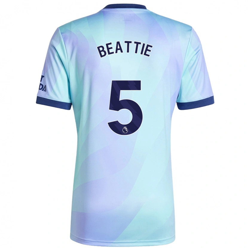 Danxen Uomo Maglia Jen Beattie #5 Acquamarina Kit Gara Third 2024/25 Maglietta