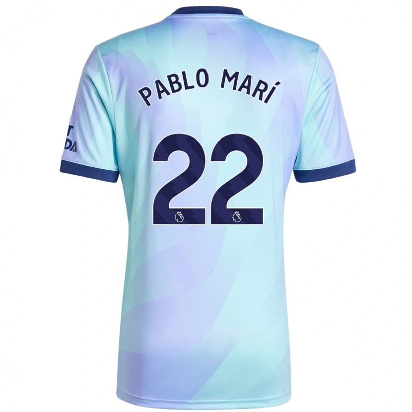 Danxen Uomo Maglia Pablo Mari #22 Acquamarina Kit Gara Third 2024/25 Maglietta