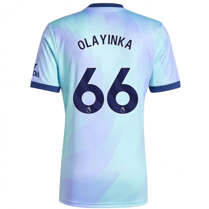Danxen Uomo Maglia James Olayinka #66 Acquamarina Kit Gara Third 2024/25 Maglietta