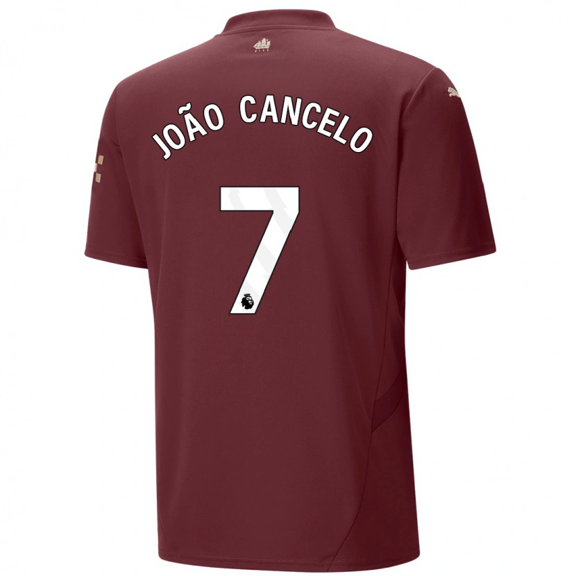 Danxen Uomo Maglia João Cancelo #7 Marrone Kit Gara Third 2024/25 Maglietta