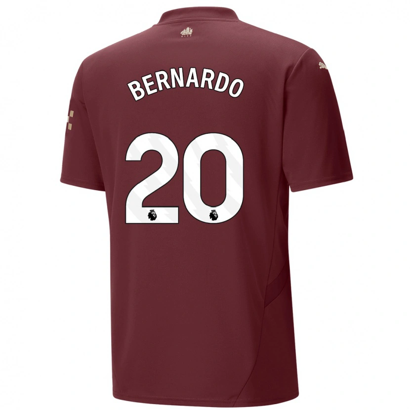 Danxen Uomo Maglia Bernardo Silva #20 Marrone Kit Gara Third 2024/25 Maglietta