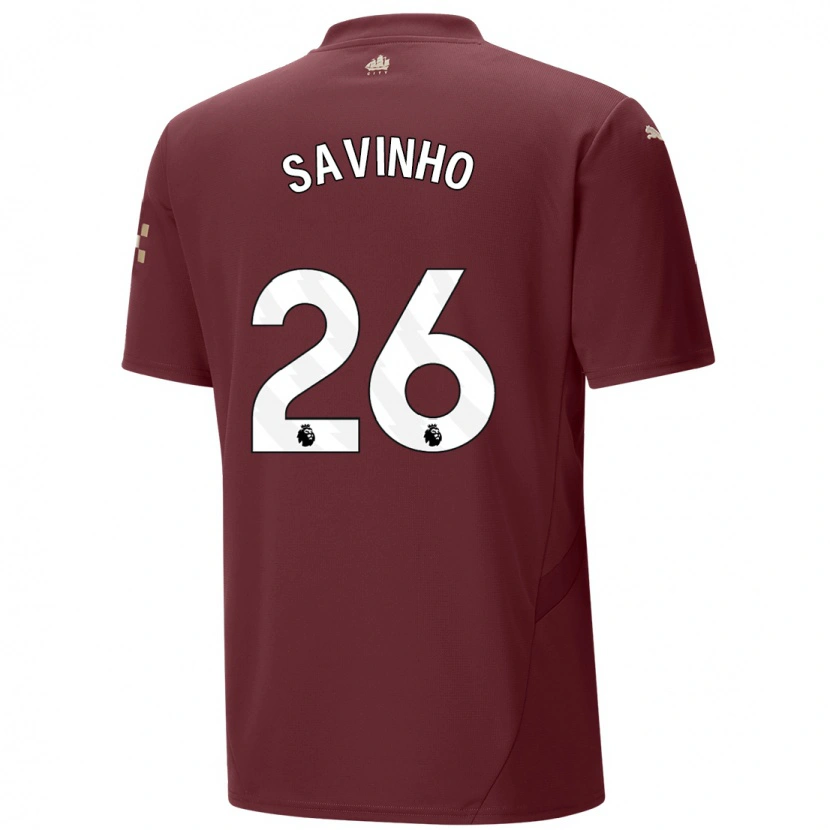 Danxen Uomo Maglia Savinho #26 Marrone Kit Gara Third 2024/25 Maglietta