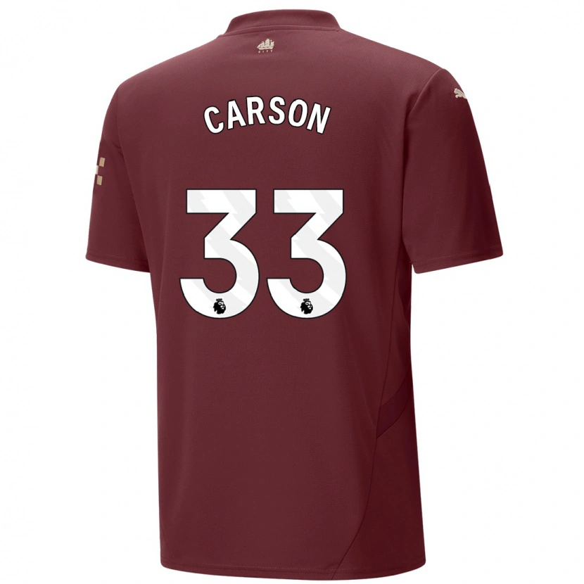 Danxen Uomo Maglia Scott Carson #33 Marrone Kit Gara Third 2024/25 Maglietta
