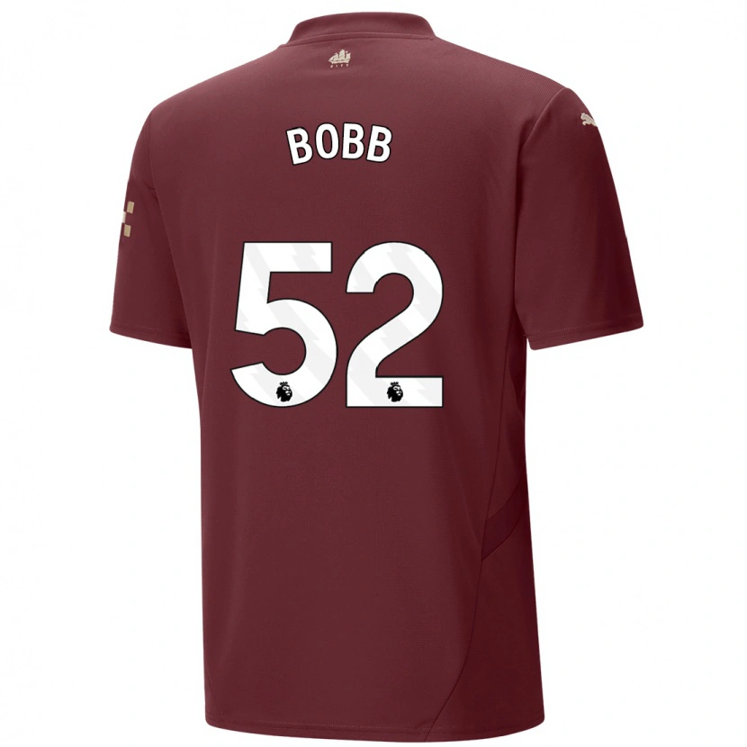 Danxen Uomo Maglia Oscar Bobb #52 Marrone Kit Gara Third 2024/25 Maglietta