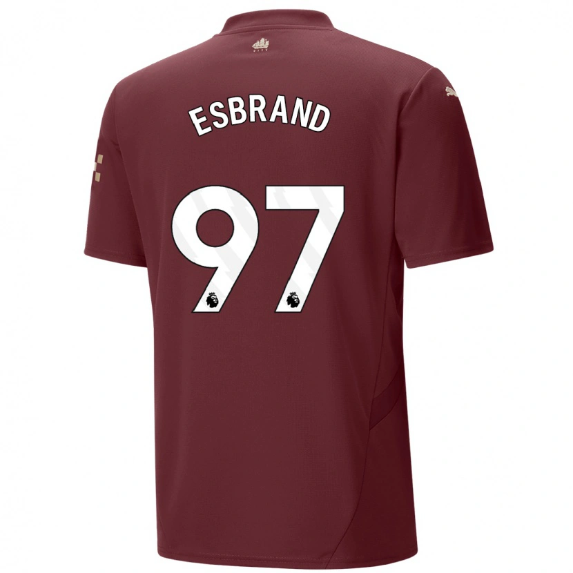 Danxen Uomo Maglia Josh Wilson-Esbrand #97 Marrone Kit Gara Third 2024/25 Maglietta