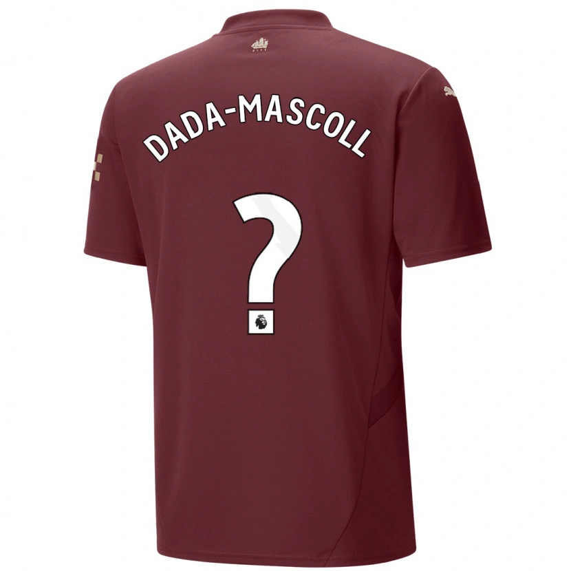 Danxen Uomo Maglia Isaiah Dada-Mascoll #0 Marrone Kit Gara Third 2024/25 Maglietta