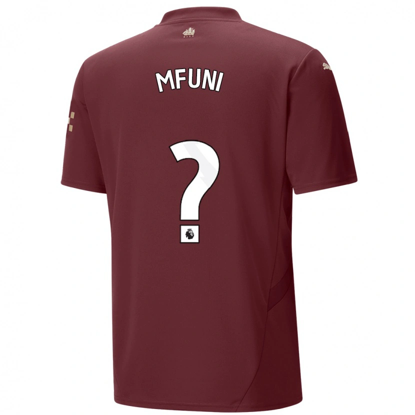 Danxen Uomo Maglia Stephen Mfuni #0 Marrone Kit Gara Third 2024/25 Maglietta