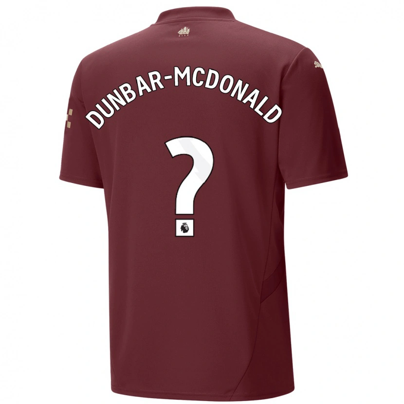 Danxen Uomo Maglia Christian Dunbar-Mcdonald #0 Marrone Kit Gara Third 2024/25 Maglietta