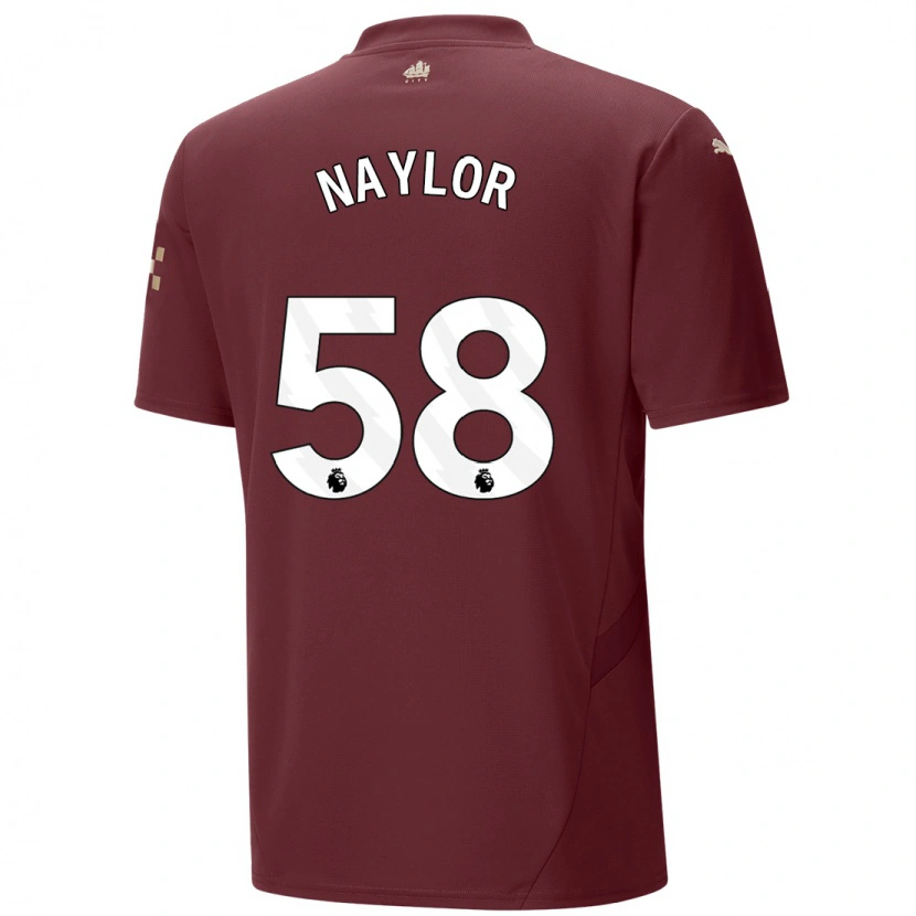 Danxen Uomo Maglia Seb Naylor #58 Marrone Kit Gara Third 2024/25 Maglietta