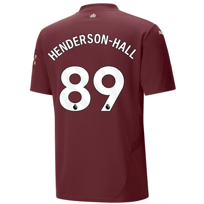 Danxen Uomo Maglia Matty Henderson-Hall #89 Marrone Kit Gara Third 2024/25 Maglietta