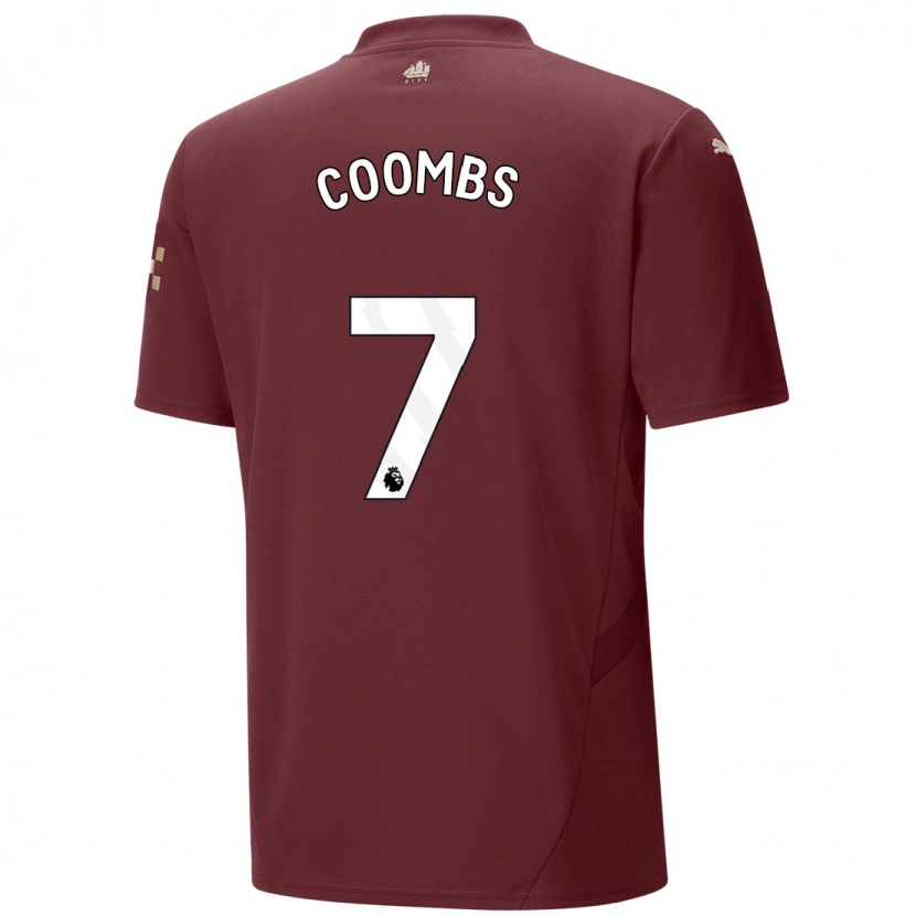 Danxen Uomo Maglia Laura Coombs #7 Marrone Kit Gara Third 2024/25 Maglietta