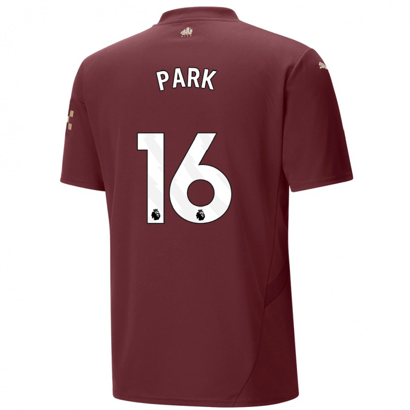 Danxen Uomo Maglia Jess Park #16 Marrone Kit Gara Third 2024/25 Maglietta