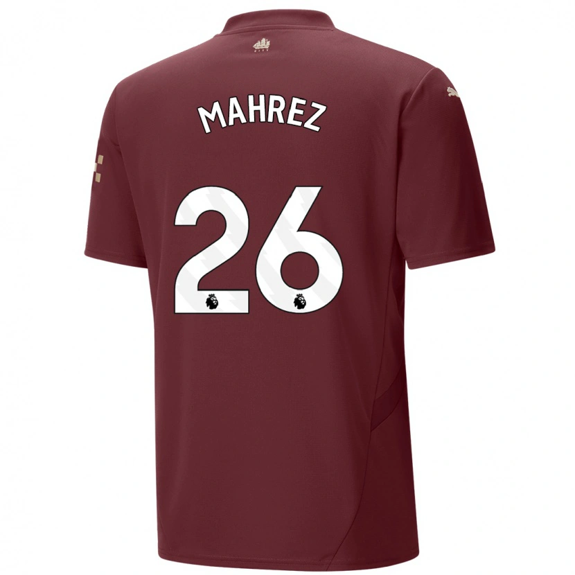 Danxen Uomo Maglia Riyad Mahrez #26 Marrone Kit Gara Third 2024/25 Maglietta