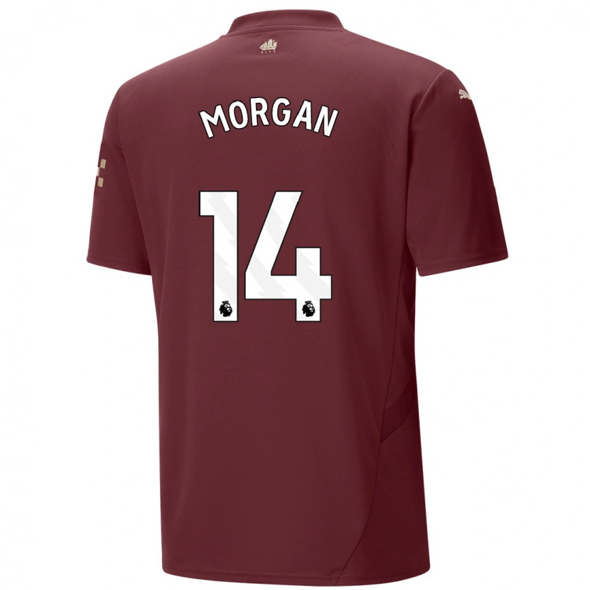 Danxen Uomo Maglia Esme Morgan #14 Marrone Kit Gara Third 2024/25 Maglietta