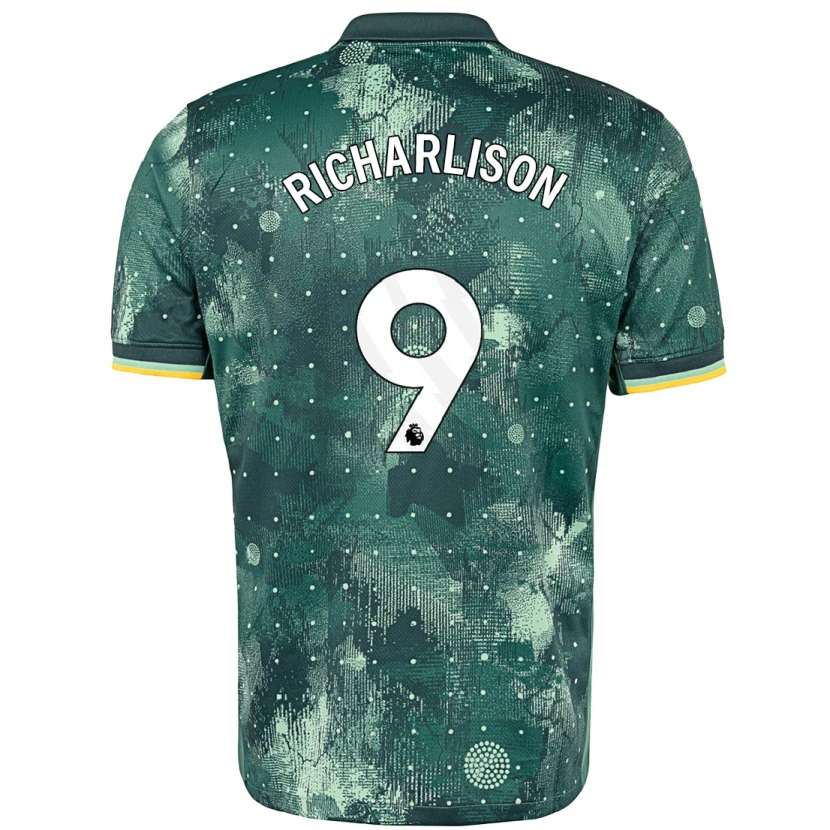 Danxen Uomo Maglia Richarlison #9 Verde Menta Kit Gara Third 2024/25 Maglietta