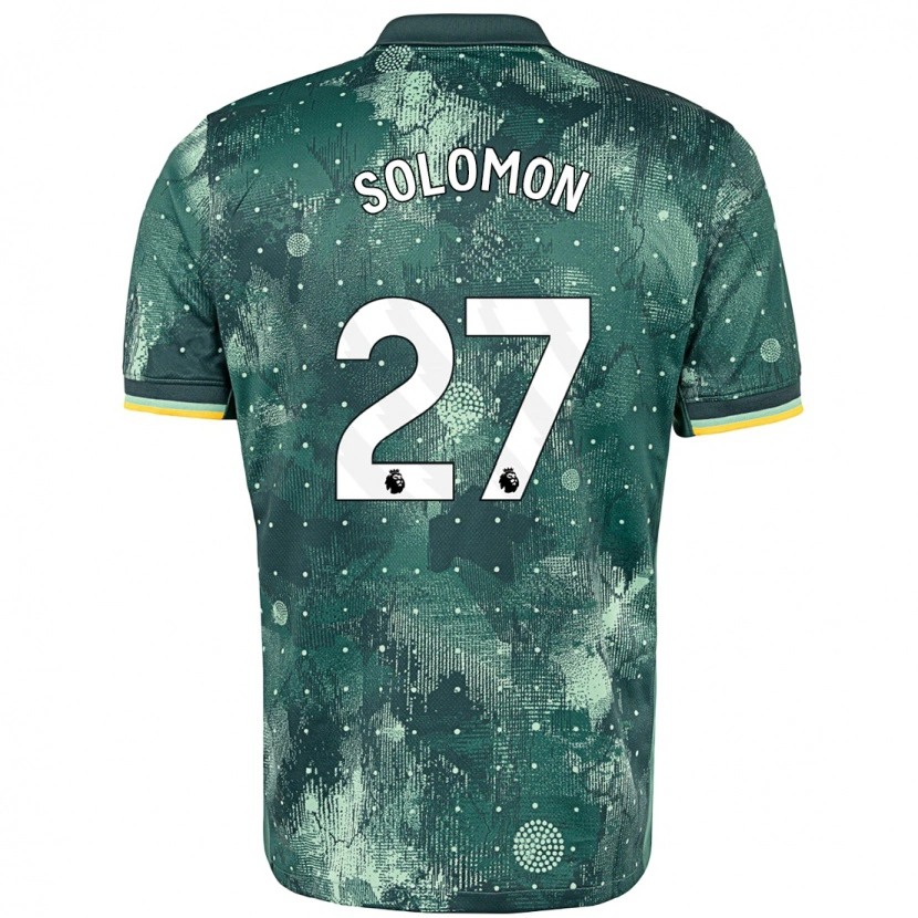 Danxen Uomo Maglia Manor Solomon #27 Verde Menta Kit Gara Third 2024/25 Maglietta