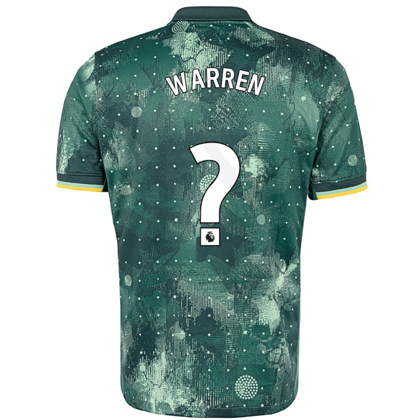 Danxen Uomo Maglia Charlie Warren #0 Verde Menta Kit Gara Third 2024/25 Maglietta