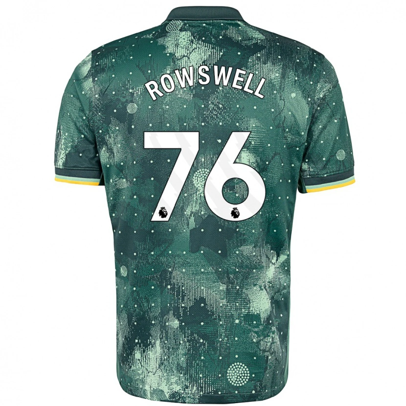 Danxen Uomo Maglia James Rowswell #76 Verde Menta Kit Gara Third 2024/25 Maglietta