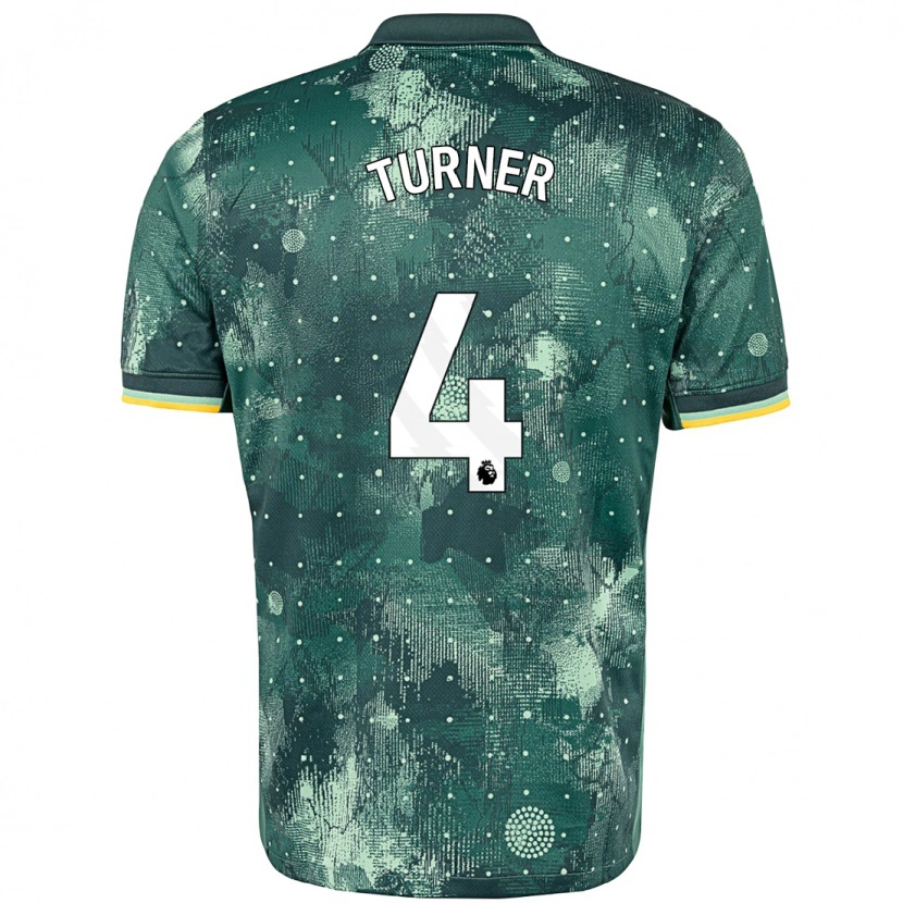 Danxen Uomo Maglia Amy Turner #4 Verde Menta Kit Gara Third 2024/25 Maglietta
