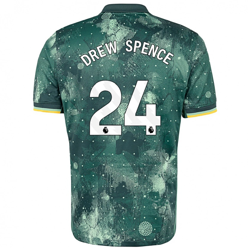 Danxen Uomo Maglia Drew Spence #24 Verde Menta Kit Gara Third 2024/25 Maglietta