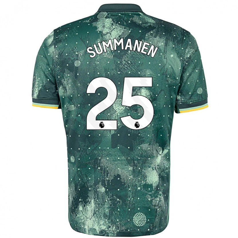 Danxen Uomo Maglia Eveliina Summanen #25 Verde Menta Kit Gara Third 2024/25 Maglietta