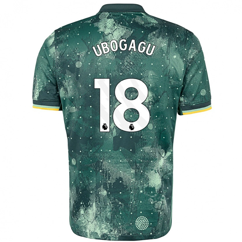 Danxen Uomo Maglia Chioma Ubogagu #18 Verde Menta Kit Gara Third 2024/25 Maglietta