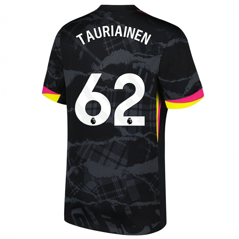 Danxen Uomo Maglia Jimi Tauriainen #62 Nero Rosa Kit Gara Third 2024/25 Maglietta
