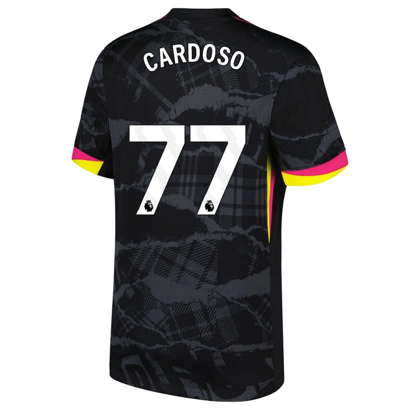 Danxen Uomo Maglia Leo Cardoso #77 Nero Rosa Kit Gara Third 2024/25 Maglietta