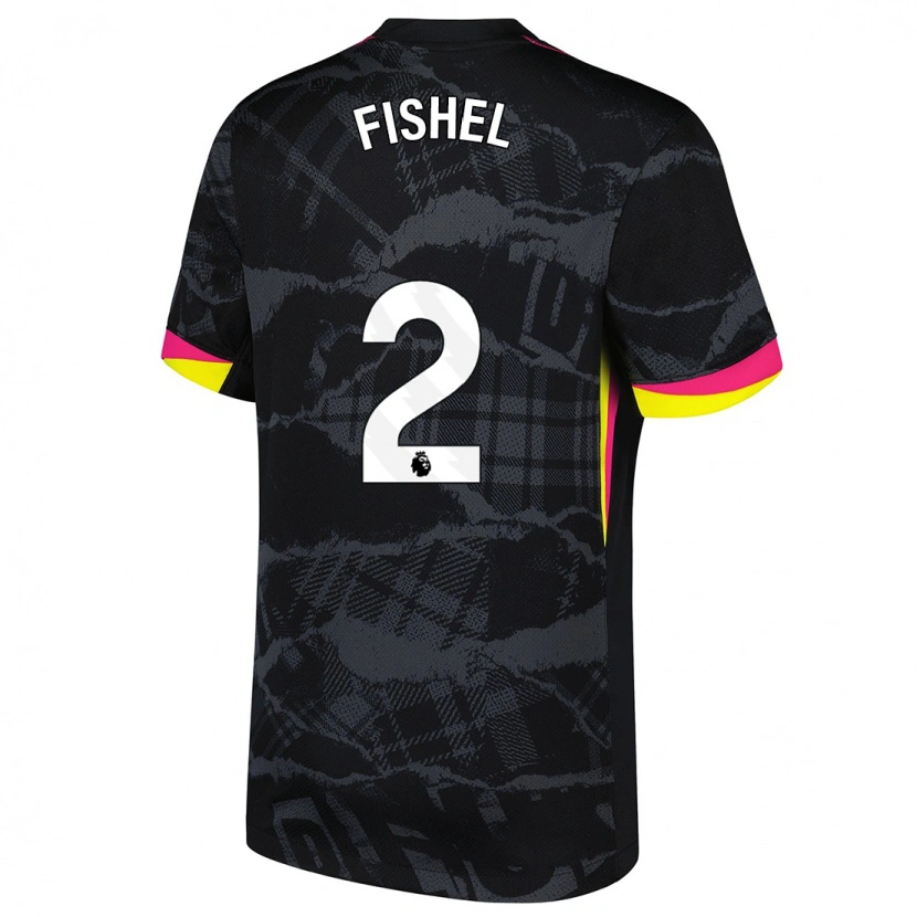 Danxen Uomo Maglia Mia Fishel #2 Nero Rosa Kit Gara Third 2024/25 Maglietta