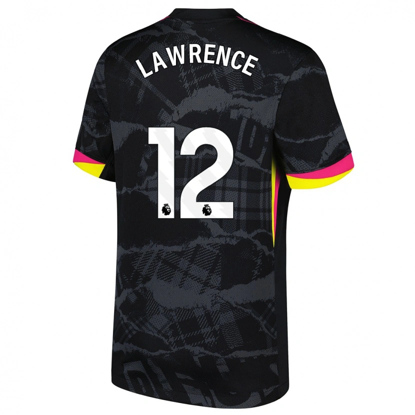 Danxen Uomo Maglia Ashley Lawrence #12 Nero Rosa Kit Gara Third 2024/25 Maglietta