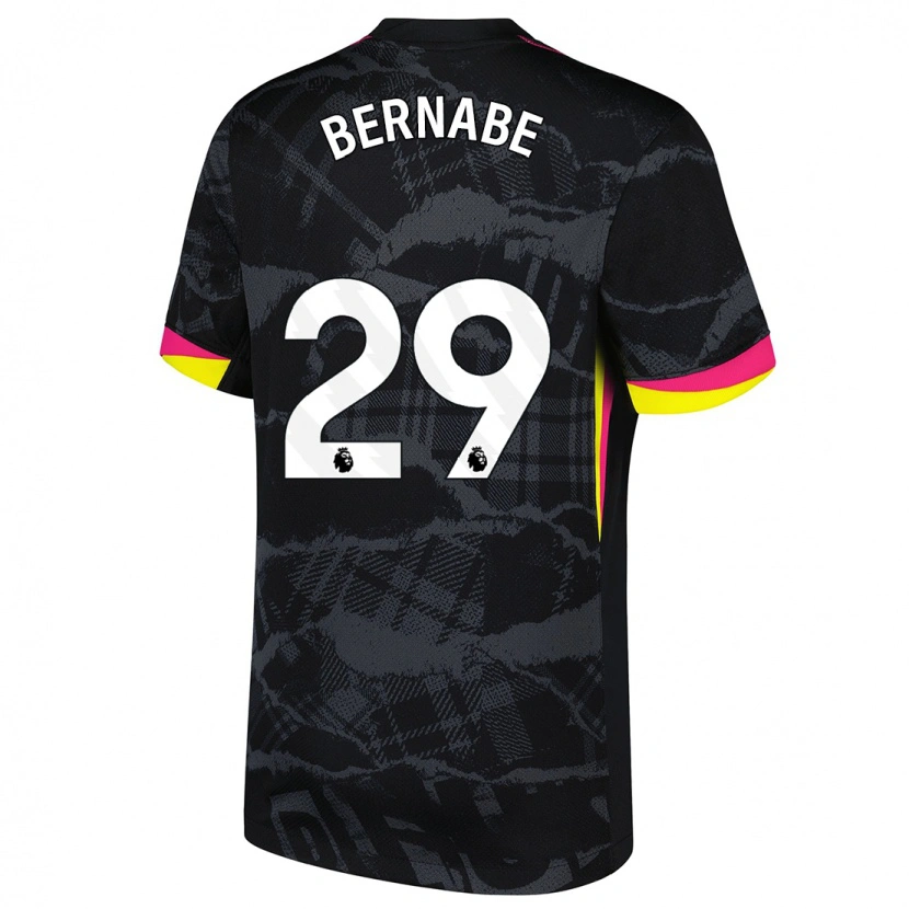 Danxen Uomo Maglia Alejandra Bernabé #29 Nero Rosa Kit Gara Third 2024/25 Maglietta