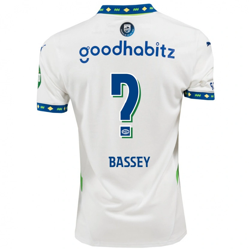 Danxen Uomo Maglia Essien Bassey #0 Bianco Blu Scuro Kit Gara Third 2024/25 Maglietta