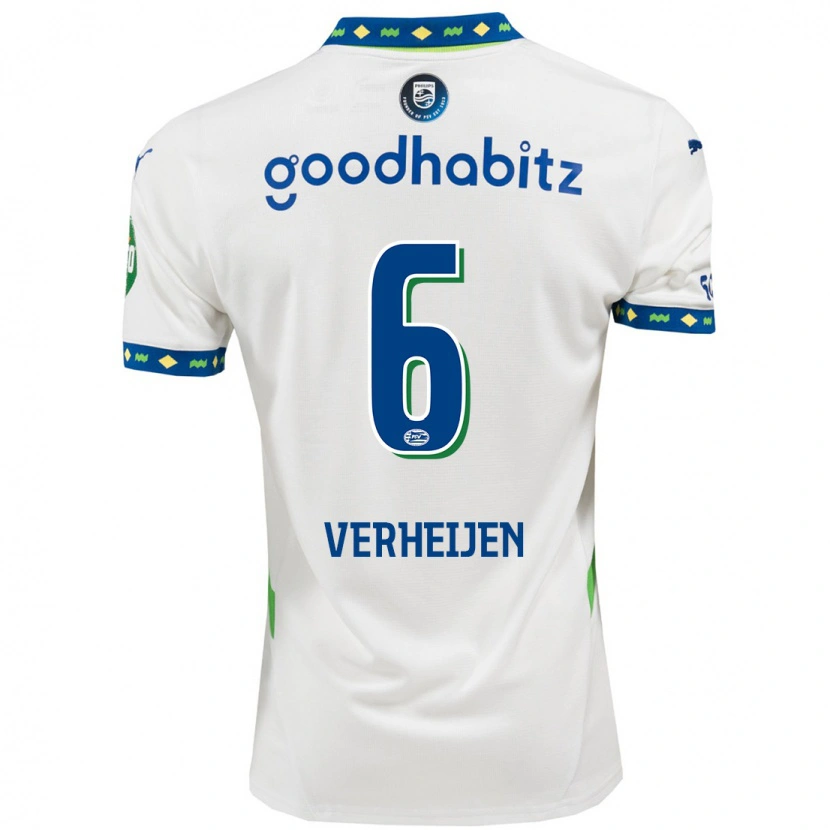 Danxen Uomo Maglia Janneke Verheijen #6 Bianco Blu Scuro Kit Gara Third 2024/25 Maglietta
