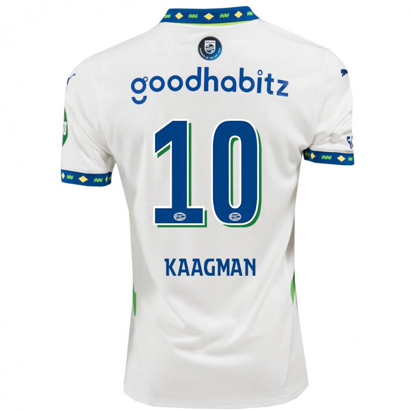 Danxen Uomo Maglia Inessa Kaagman #10 Bianco Blu Scuro Kit Gara Third 2024/25 Maglietta