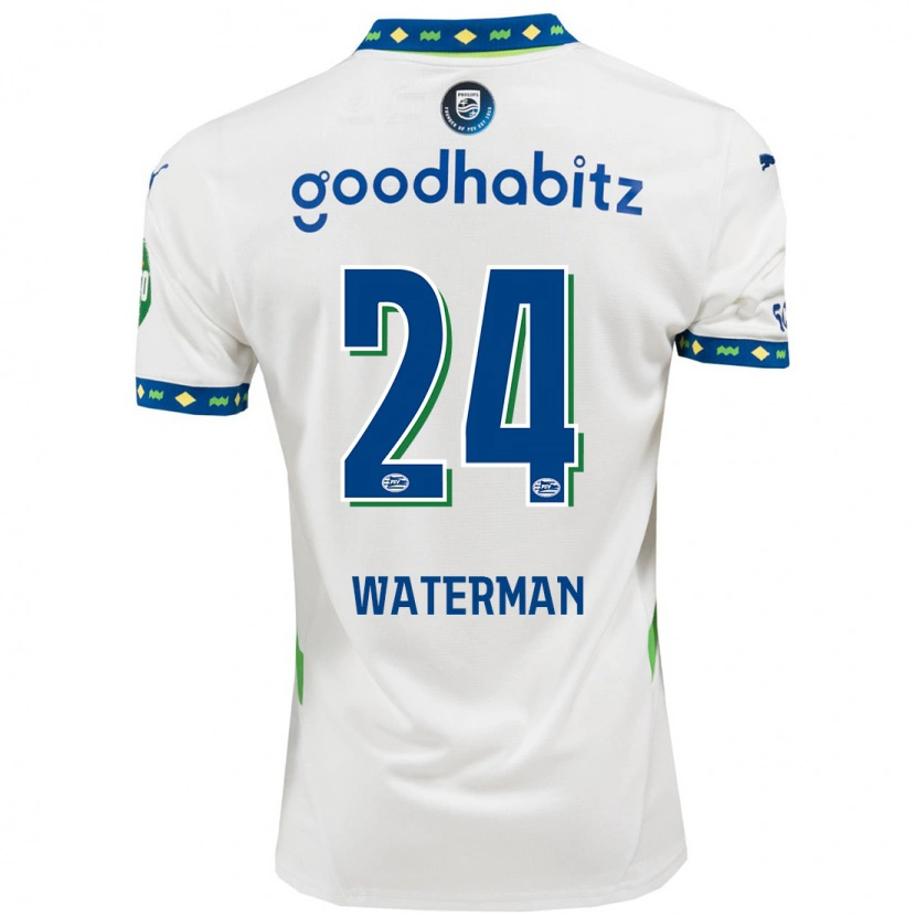 Danxen Uomo Maglia Boy Waterman #24 Bianco Blu Scuro Kit Gara Third 2024/25 Maglietta