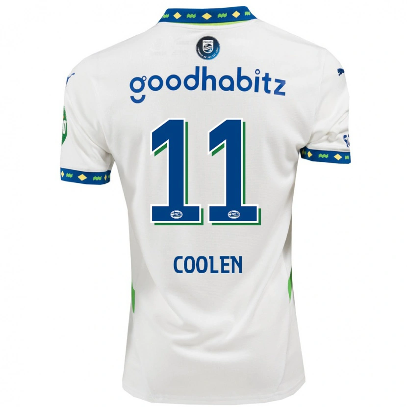 Danxen Uomo Maglia Nadia Coolen #11 Bianco Blu Scuro Kit Gara Third 2024/25 Maglietta