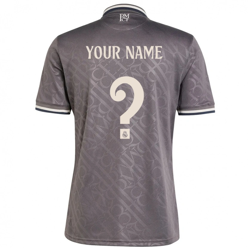Danxen Uomo Maglia Il Tuo Nome #0 Antracite Kit Gara Third 2024/25 Maglietta