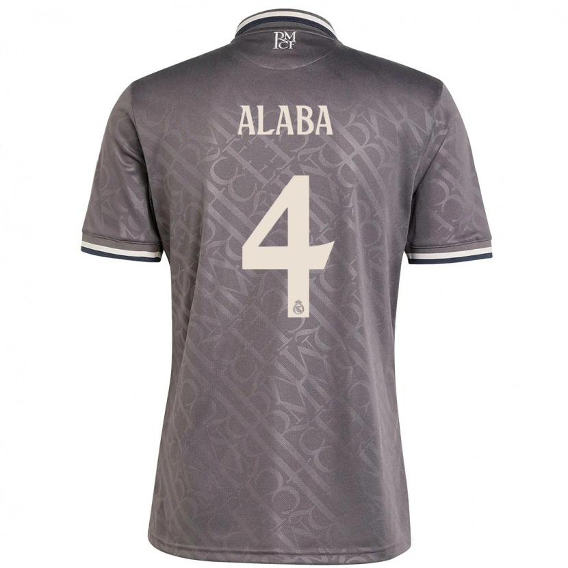 Danxen Uomo Maglia David Alaba #4 Antracite Kit Gara Third 2024/25 Maglietta