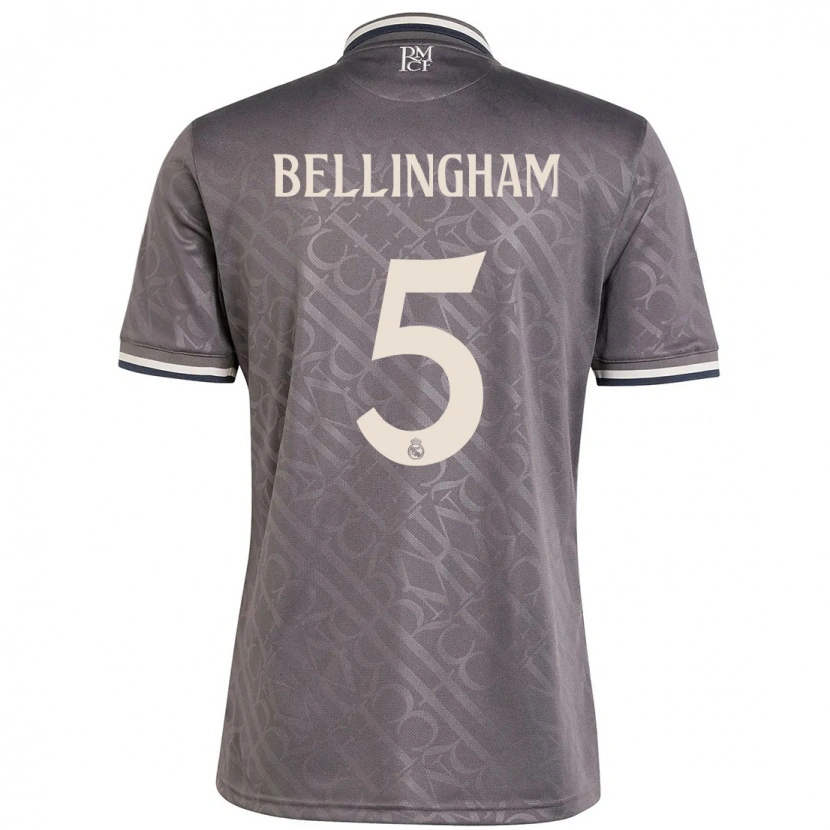 Danxen Uomo Maglia Jude Bellingham #5 Antracite Kit Gara Third 2024/25 Maglietta