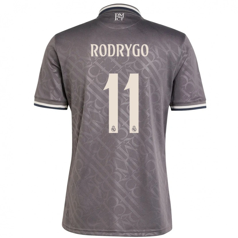 Danxen Uomo Maglia Rodrygo #11 Antracite Kit Gara Third 2024/25 Maglietta